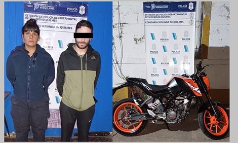 Quilmes – Circulaba en una moto robada y fue aprehendido